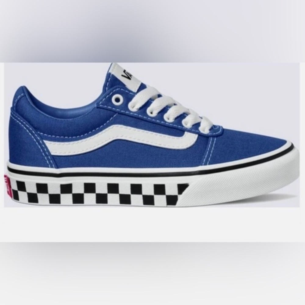 NWOT Vans Ward navy blue/ white canvas sneakers size youth 13 (unisex)
